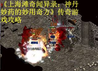 《上海滩奇闻异录：神丹妙药的妙用奇方》传奇游戏攻略