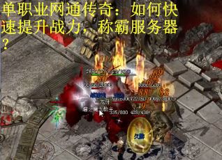 单职业网通传奇：如何快速提升战力，称霸服务器？