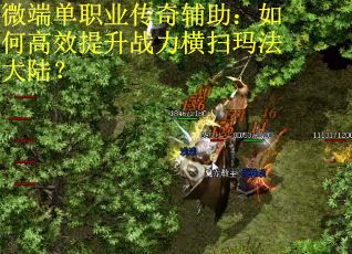 微端单职业传奇辅助:如何高效提升战力横扫玛法大陆? 微端单职业传奇辅助:如何高效提升战力横扫玛法大陆?