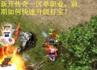 新开传奇一区单职业，前期如何快速升级打宝？