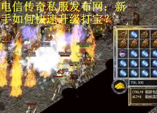 电信传奇私服发布网：新手如何快速升级打宝？